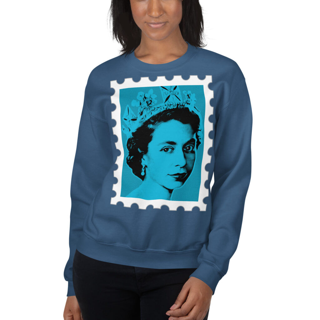 Queen Elizabeth II (postage stamp) sweatshirt