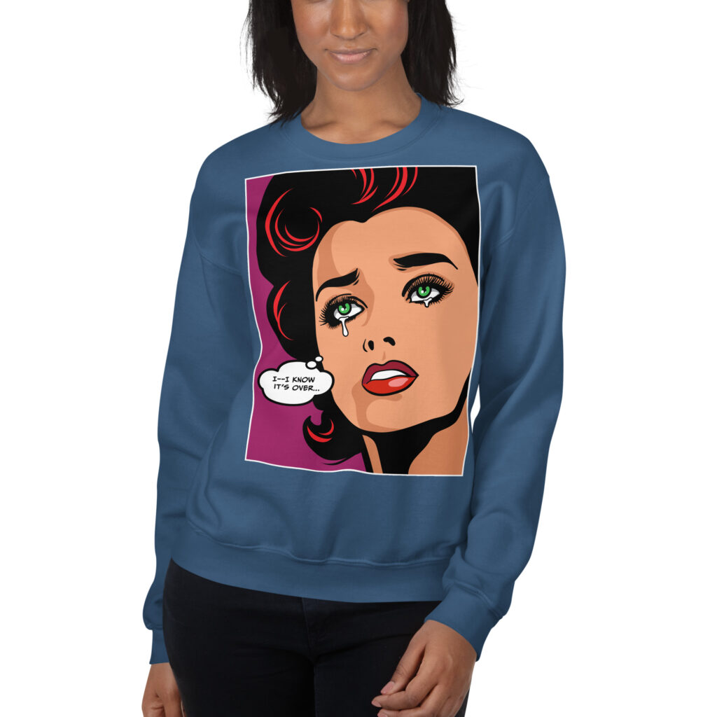 Crying Girl Pop Art sweatshirt