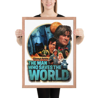 The Man Who Saves the World framed poster