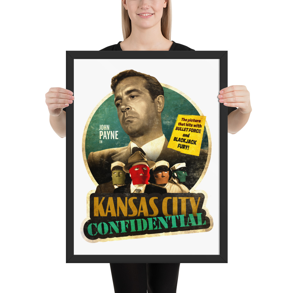 Kansas City Confidential framed poster