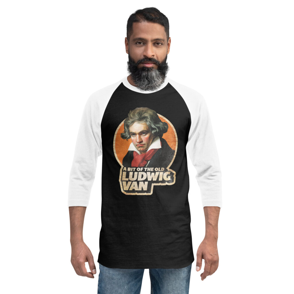 Ludwig Van 3/4 sleeve raglan shirt