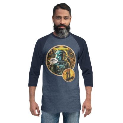 All Systems Are Go 3/4 sleeve raglan shirt - Image 2