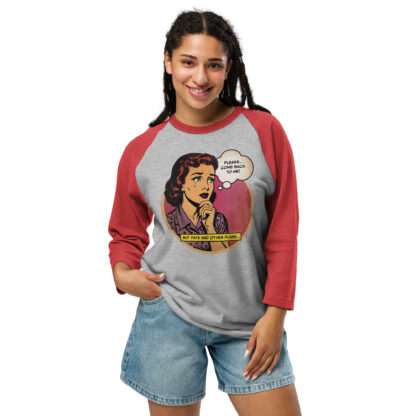 Please Come Back To Me 3/4 sleeve raglan shirt - Image 5