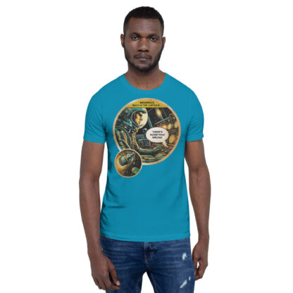 In the Capsule (retro sci-fi comic art) Unisex T-shirt - Image 8