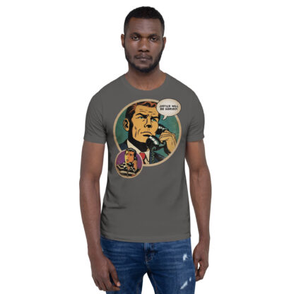 Justice Will Be Served (comic book art) Unisex T-shirt - Image 7