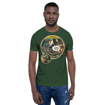 In the Capsule (retro sci-fi comic art) Unisex T-shirt - Image 5