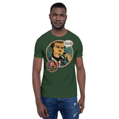 Justice Will Be Served (comic book art) Unisex T-shirt - Image 5