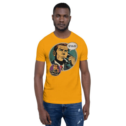 Justice Will Be Served (comic book art) Unisex T-shirt - Image 9