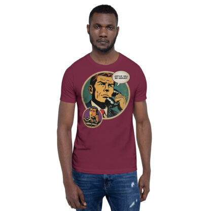 Justice Will Be Served (comic book art) Unisex T-shirt - Image 3