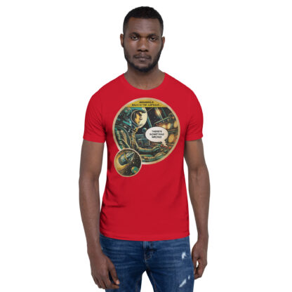 In the Capsule (retro sci-fi comic art) Unisex T-shirt - Image 4