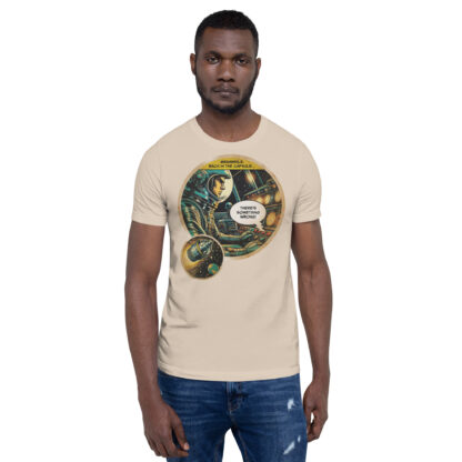 In the Capsule (retro sci-fi comic art) Unisex T-shirt - Image 10