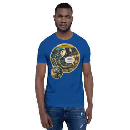 In the Capsule (retro sci-fi comic art) Unisex T-shirt - Image 6