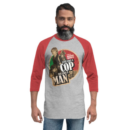 Live Like a Cop Die Like a Man 3/4 sleeve raglan shirt - Image 5