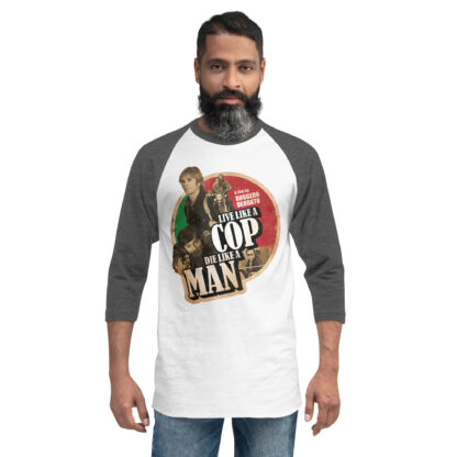 Live Like a Cop Die Like a Man 3/4 sleeve raglan shirt - Image 10