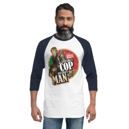 Live Like a Cop Die Like a Man 3/4 sleeve raglan shirt - Image 7