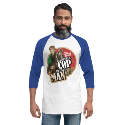 Live Like a Cop Die Like a Man 3/4 sleeve raglan shirt - Image 8