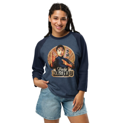 Lady Kung Fu 3/4 sleeve raglan shirt - Image 2