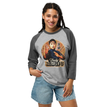 Lady Kung Fu 3/4 sleeve raglan shirt - Image 5