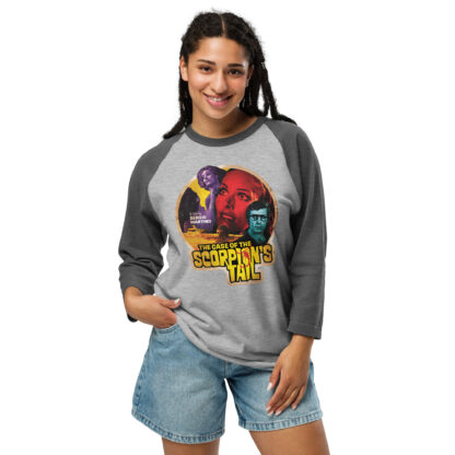 The Case of the Scorpion's Tail 3/4 sleeve raglan shirt - Image 6