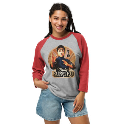 Lady Kung Fu 3/4 sleeve raglan shirt - Image 4