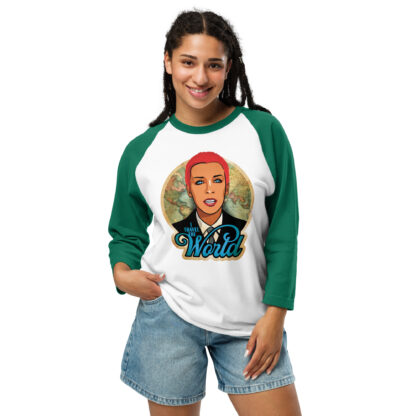 I Travel The World 3/4 sleeve raglan shirt - Image 11