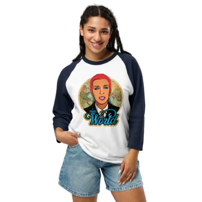 I Travel The World 3/4 sleeve raglan shirt - Image 7