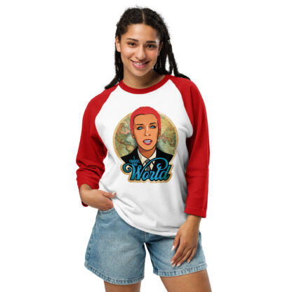 I Travel The World 3/4 sleeve raglan shirt - Image 9