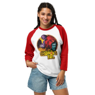 The Case of the Scorpion's Tail 3/4 sleeve raglan shirt