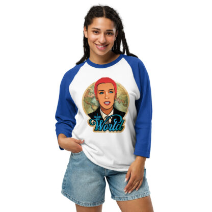 I Travel The World 3/4 sleeve raglan shirt - Image 8