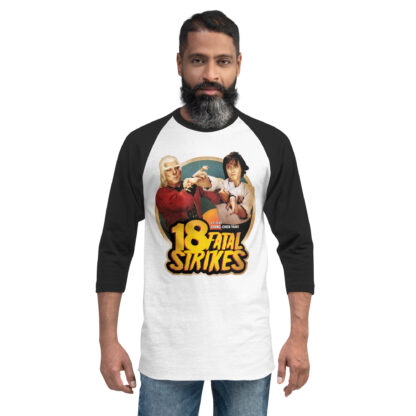 18 Fatal Strikes 3/4 sleeve raglan shirt