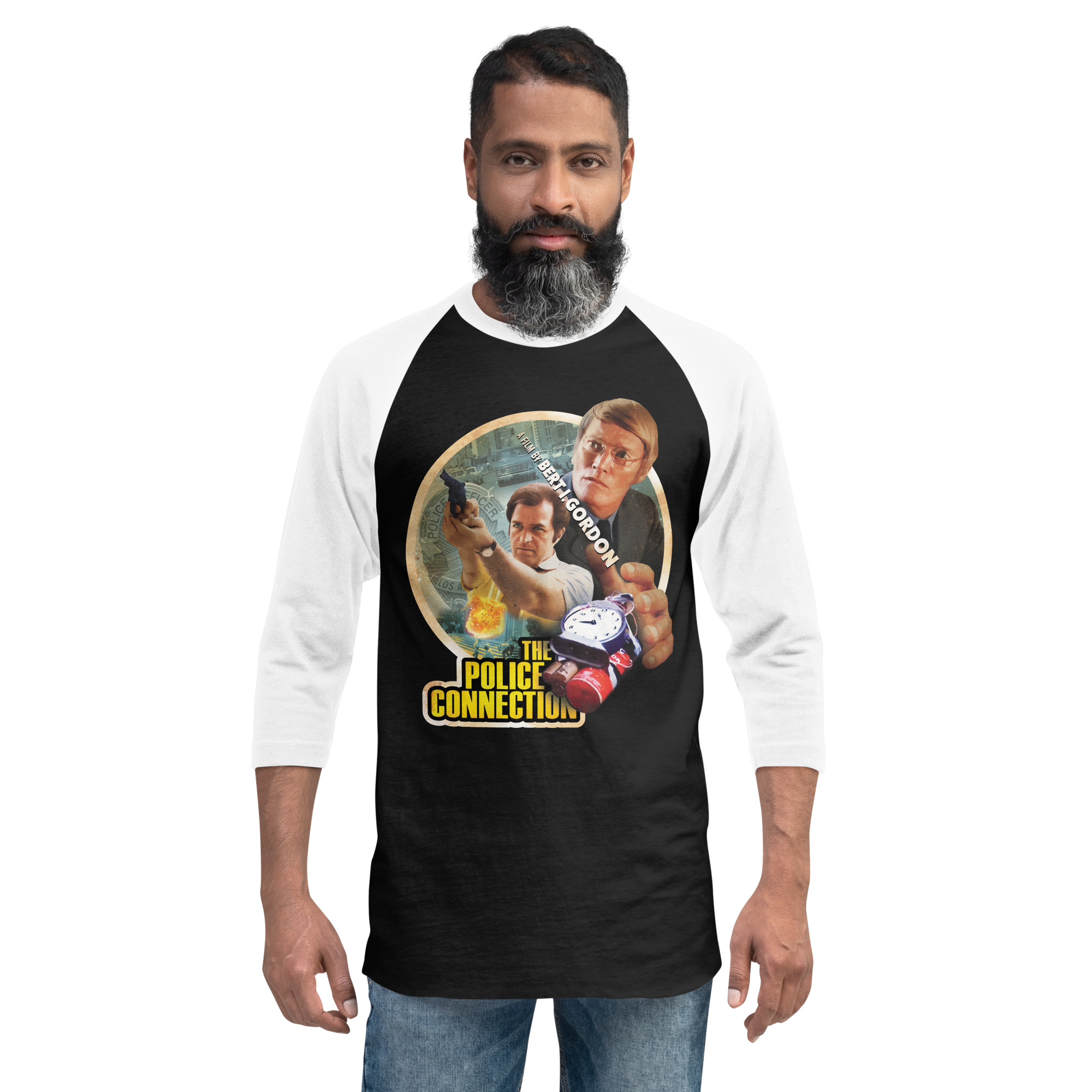 The Police Connection (1972) 3/4 sleeve raglan shirt - Image 2