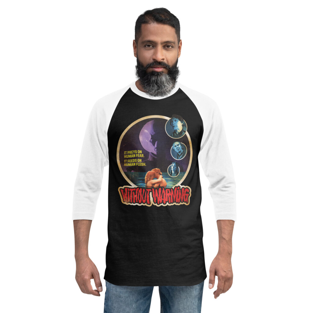 Without Warning 3/4 sleeve raglan shirt