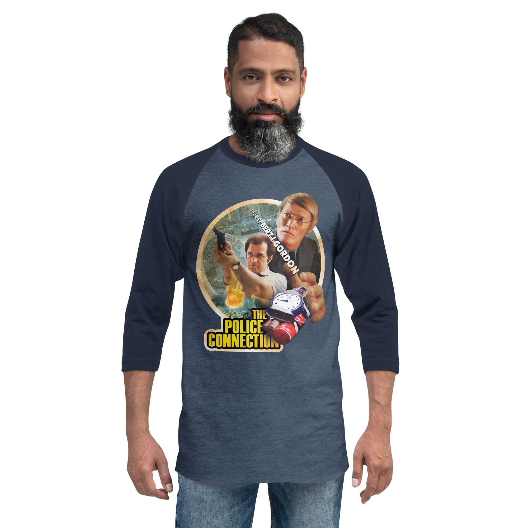 The Police Connection (1972) 3/4 sleeve raglan shirt - Image 3