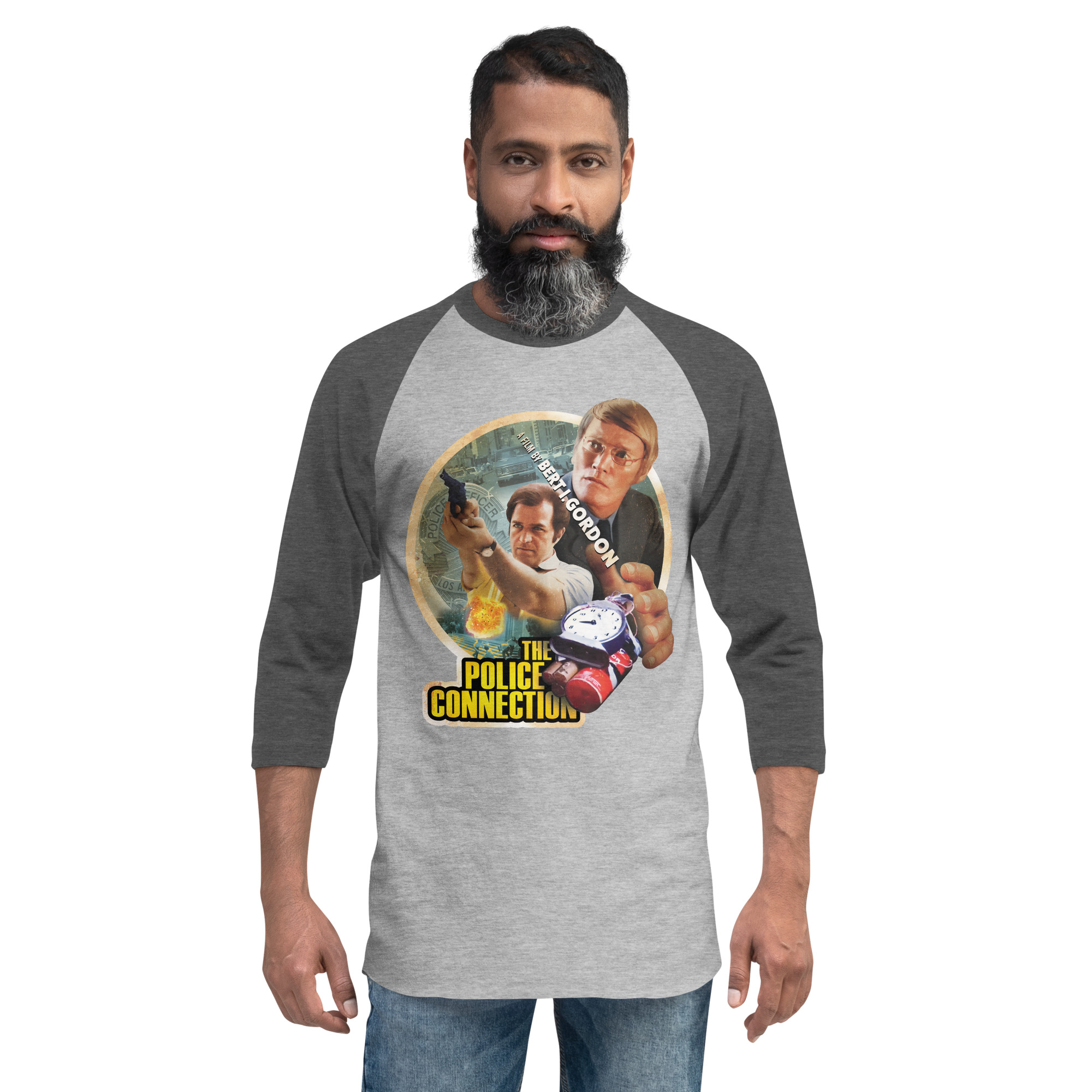 The Police Connection (1972) 3/4 sleeve raglan shirt - Image 6