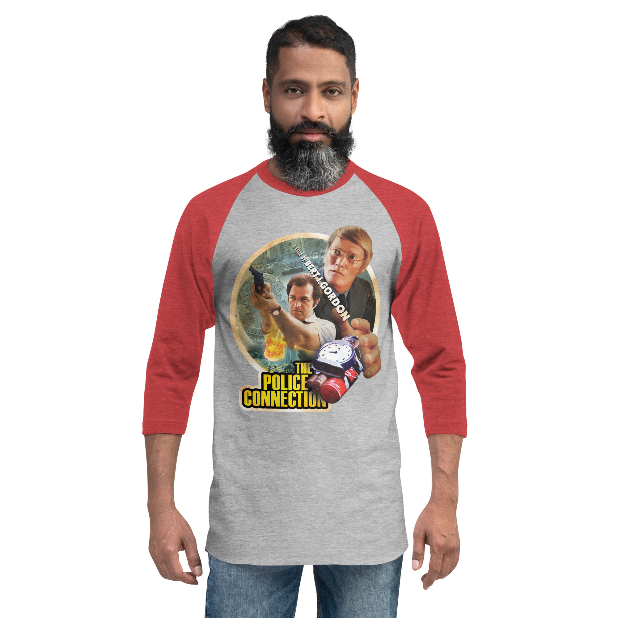 The Police Connection (1972) 3/4 sleeve raglan shirt - Image 5