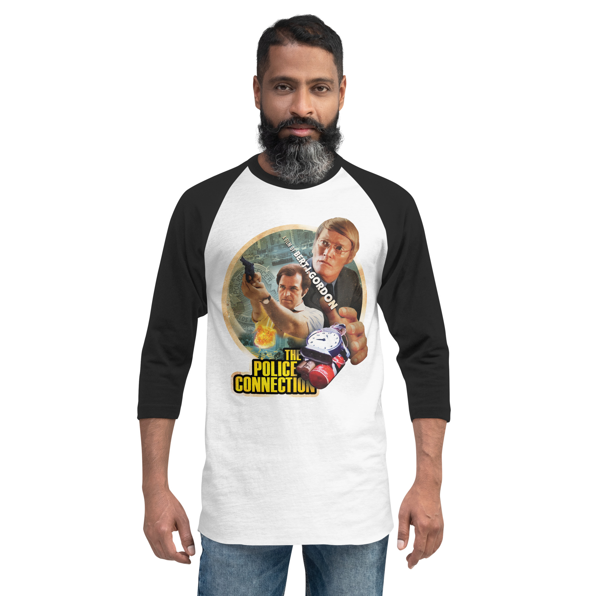 The Police Connection 3/4 sleeve raglan shirt