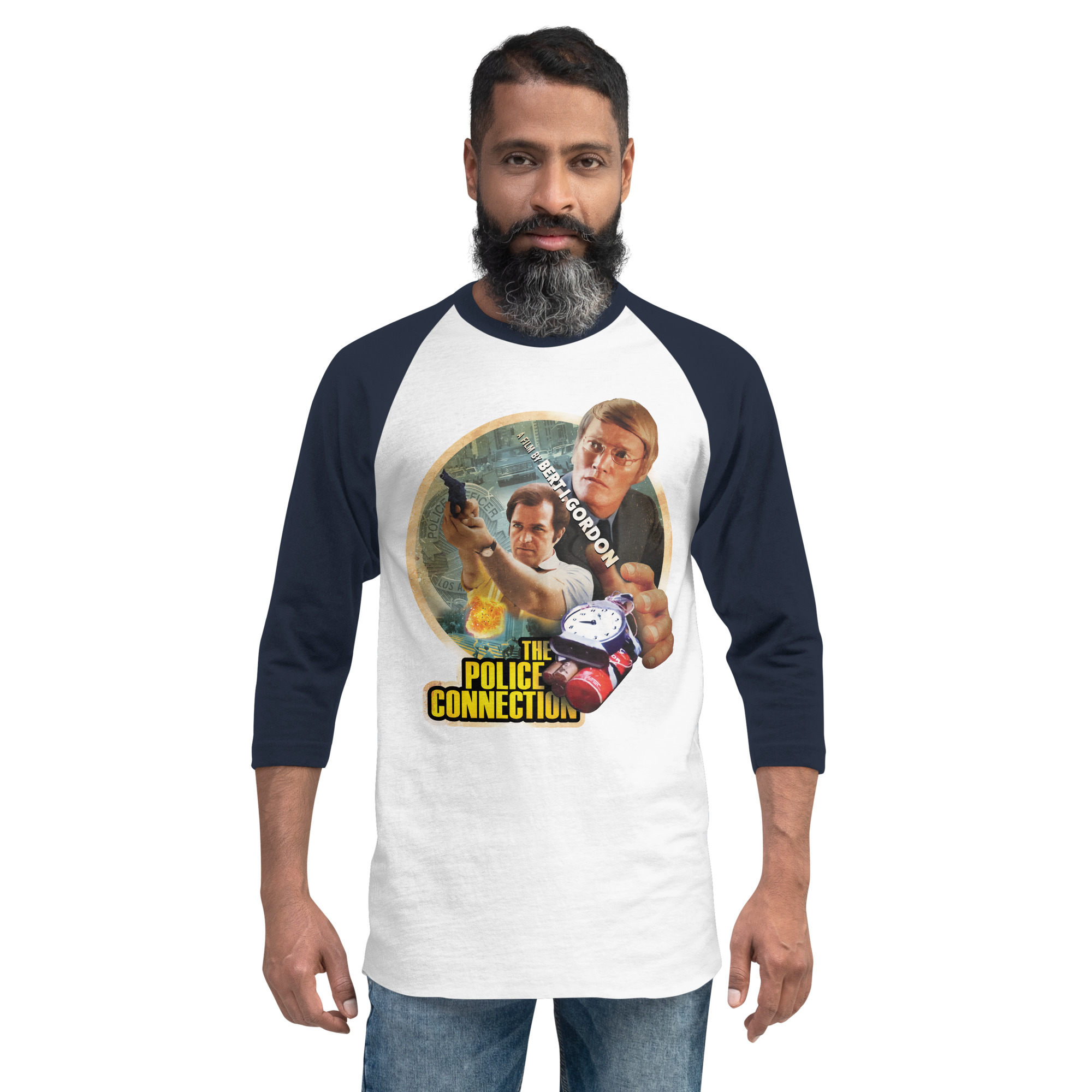 The Police Connection (1972) 3/4 sleeve raglan shirt - Image 7