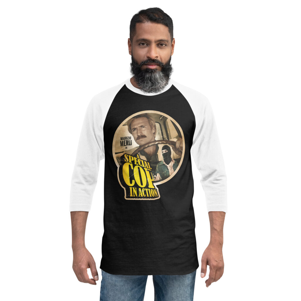 A Special Cop in Action 3/4 sleeve raglan shirt