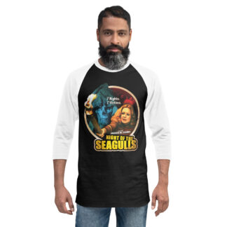 Night of the Seagulls 3/4 sleeve raglan shirt